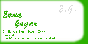 emma goger business card